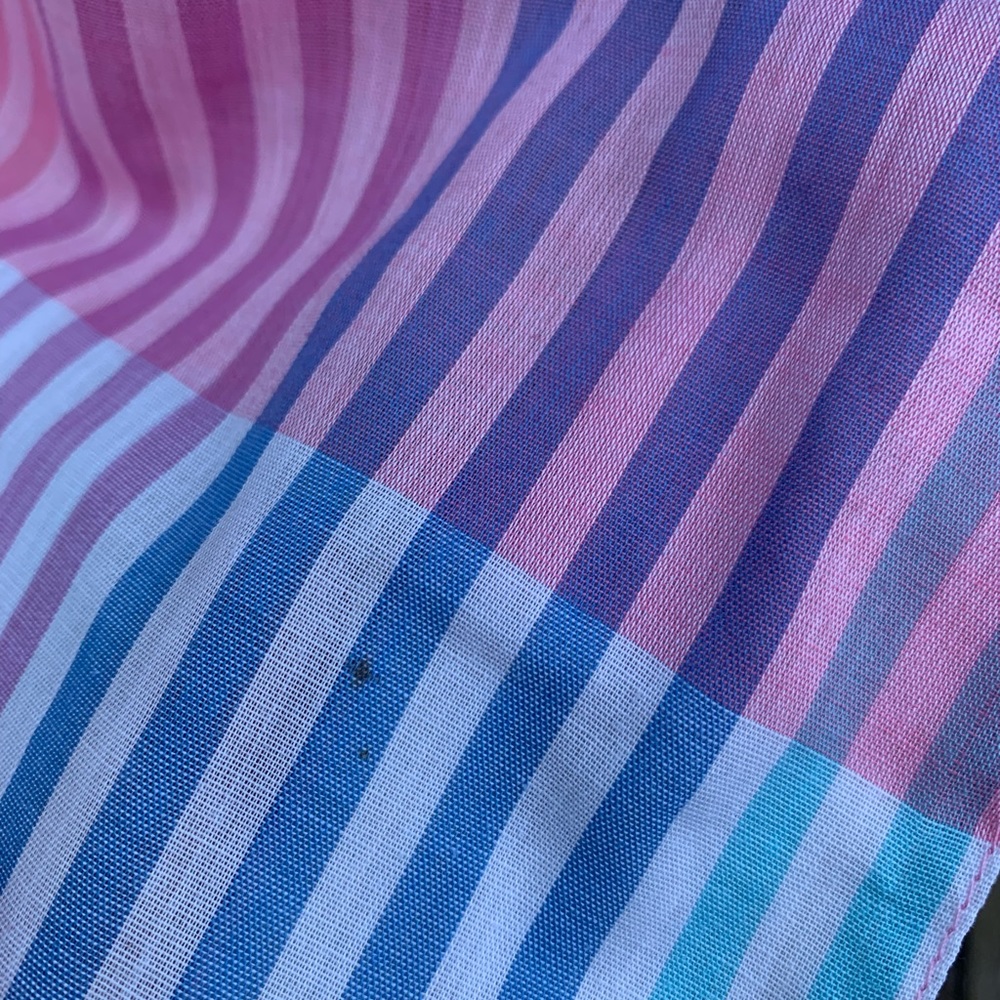 Short Sleeve Stripe and Plaid Button-Up - Picture 4 of 8